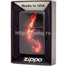 Зажигалка Zippo 218 Burning Woman Бензиновая