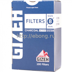 Фильтры для самокруток GIZEH Filters Charcoal 8 мм 100 шт