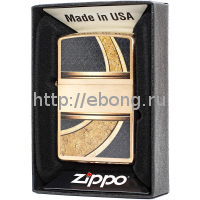 Зажигалка Zippo 28673 Gold and Black Бензиновая