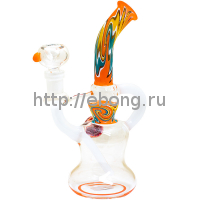 Бонг стекло Recycler Glass Art Orange h=210мм Black Leaf 991881-40