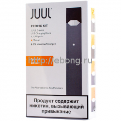 JUUL Kit Графит Набор с картриджами Mango 4-Pack 0.7 мл и зарядным устройством