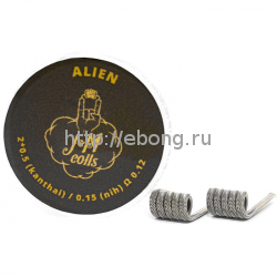 Спирали JM Coils 2 шт Alien Coils 0.12 Ом (2*0.5 Kanthal/0.15 Nih)