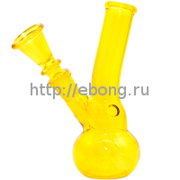 Бонг стекло Желтый h=140 мм 201804