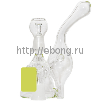 Бонг стекло Recycler Oil pipe h=135мм Black Leaf 221803